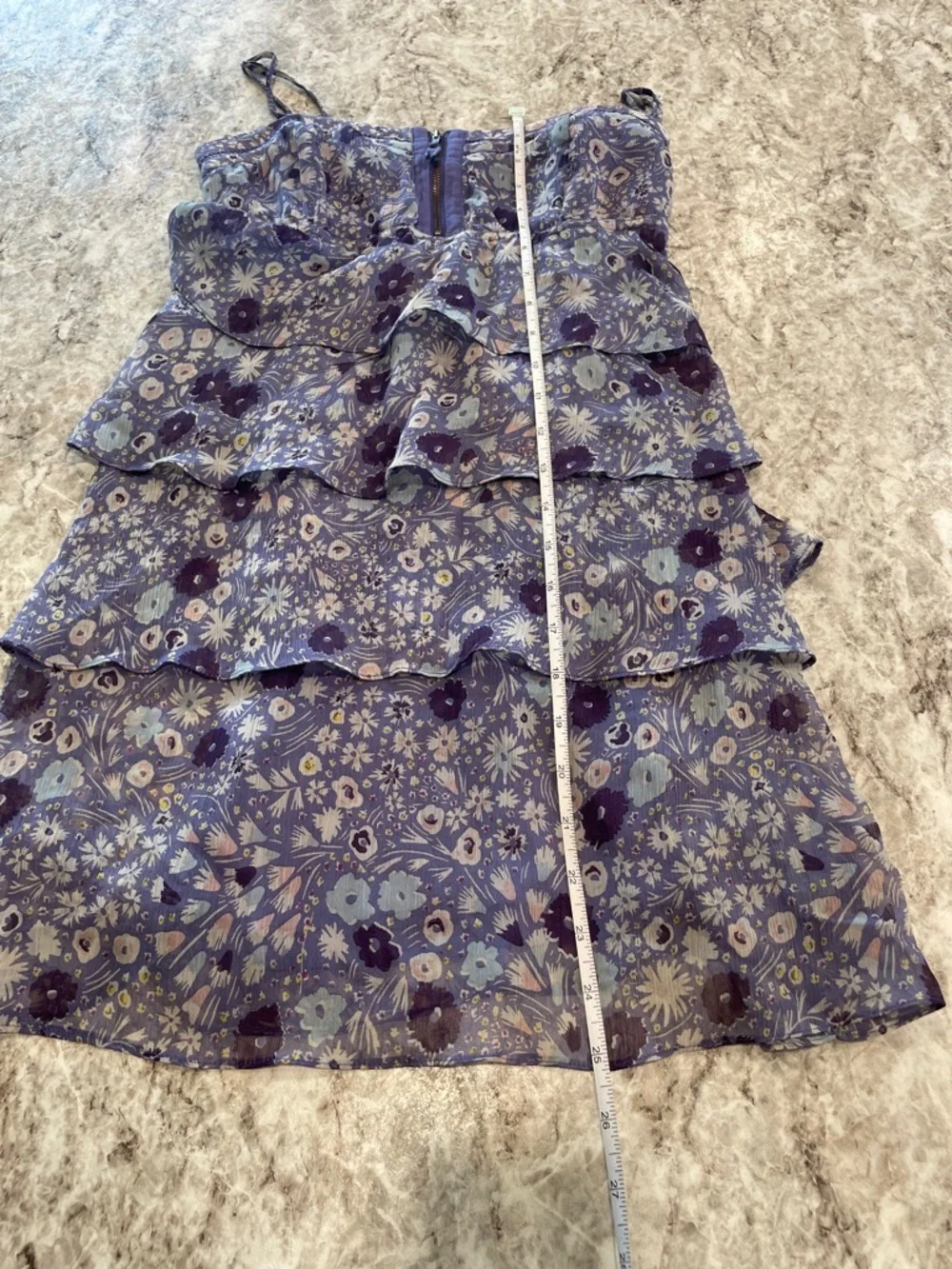 American Eagle Floral ruffled tiered dress Womens Size 2 - Picture 3 of 6